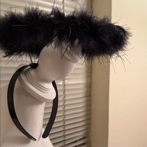 Elegant Black Feather Headband